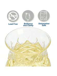 1 件菠萝鸡尾酒杯，豪华浮雕鸡尾酒/果汁杯 - 透明色 - 查看 10