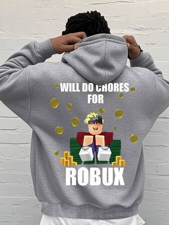 青少年男孩适合初学者和专业游戏玩家做家务的连帽运动衫，街头时尚休闲装，适合上学、度假和购物