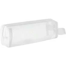 Nylon Mesh Portable Pouch Pen Bag1PC Clear Pencil Case Exam Pencil Pouch Mesh Zipper Pen Bag Stationery Pen Pencil Bag Portable Nylon Pencil Storage Pouch Simple Mesh Pencil Case Zipper Pen Bag White