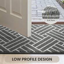 Sour Lemon Waterproof All-Season Doormat, Low Profile Indoor Outdoor Door Mats, Easy Clean Patio Mat, Dirt Trapping Outdoor Welcome Mats, Non-Slip Outdoor Indoor Entrance - Patio, Porch, Stain And Fade Resistant - Xám - Xem 5