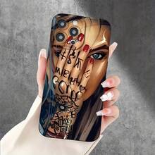 Diseños de tatuajes en la mano que cubren el rostro, patrones creativos de dibujos animados populares, funda de teléfono de TPU mate con ojo de ángel negro, divertida y única, regalo moderno simple y elegante para hombres y mujeres, adecuada para iPhone 16, 15, 14, 13, 12 - Mezcla de colores - Ver 7