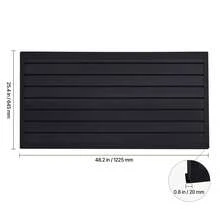 Slat Wall Paneling, 2 X 4 Ft, PVC Garage Slatwall With Modular Design, Black Slat Wall Easy-To-Install Adjustable Slatwall Panel With Coupling Structure & DIY Cutting, Fits For Storage & Display - Black - View 10