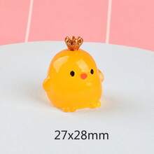 1/2/4 تمثال صغير لتاج الدجاجة الجميلة للسيارة، حيوان أليف مميز للسيارة، إضاءة ليلية الاستخدام كديكور داخلي للسيارة، عنصر ديكور للسيارة