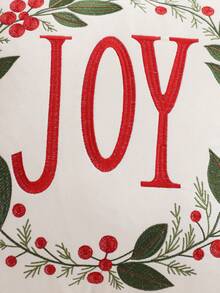 1 buc/2 buc față de pernă decorativă de Crăciun, decor de pluș cu broderie cu flori de Crăciun pentru canapea în sufragerie, dormitor, cadou de sărbători