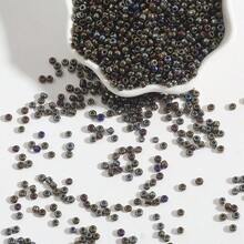 2 毫米 1800 颗金属玻璃种子珠、小工艺珠、小隔珠，用于制作珠宝 DIY 手链项链