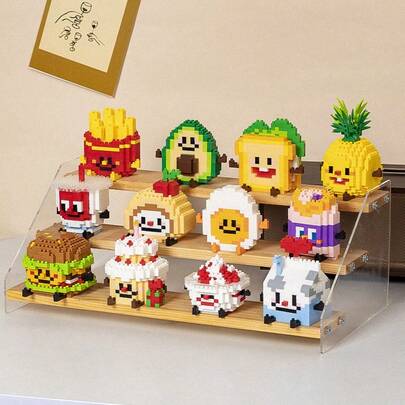 300+ piezas Bloques de construcción con diseños de comida, juego, fruta, bebida, hamburguesa, papas fritas, juguetes para niños, regalos de cumpleaños, regalos navideños, regalos perfectos