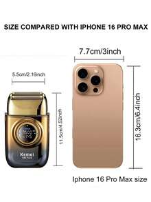 Kemei Neuer Elektrorasierer für Männer, große Kapazität 1400mAh Li-Ionen-Akku, Rasierer mit einstellbaren Geschwindigkeiten, starke Leistung, Barthaare entfernen, Klingenköpfe, Geburtstagsgeschenk für Männer KM-T228