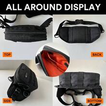 Tactical Inspired - Rionera para hombre Techwear Accessories EDC Bolsa para hombre Rionera multifuncional, Negro azabache, Pequeo, Compacto 2 bolsillos - Compacto 2 bolsillos - Ver 4