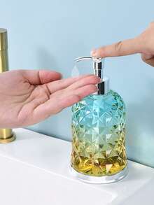 Light Luxury Lotion Hand Soap Bottle, Push-Type Soap Bottle, Bathroom Shampoo Shower Gel Dispensing Bottle, Refillable Plastic Empty Bottle, Suitable For Bathroom, Countertop, Kitchen, Laundry Room - Multicolor - View 9