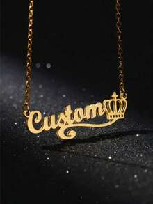 Collar con nombre personalizado, accesorio de moda para adolescentes, adecuado para uso diario y como regalo