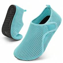 Scurtain Barefoot Water Shoes For Women Men Beach Swim Aqua Socks Summer Quick-Dry Sandals Slippers - 網狀藍 - 查看 1