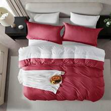 Soft Prewashed California King Duvet Cover Set, 3 Piece, Zipper Closure, 104x98 Inches Duvet Cover And 2 Pillow Shams - No Comforter,  In 2025 - 勃根地紅(無被子) - 查看 4