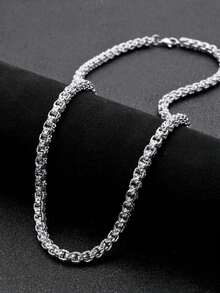 不锈钢男士项链，摇滚嘻哈风格，优雅夏季配饰，男友礼物