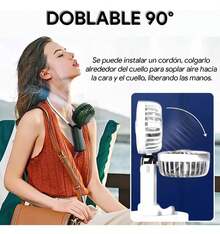 5-SPEED RECHARGEABLE PORTABLE HANDHELD FAN - White - View 2