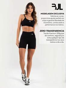 Women's Gym Shorts - Zero Transparency - Fitness Comfort - Running - Premium Spandex - Yoga - Compression Design - Volleyball - 黑色 - 查看 4