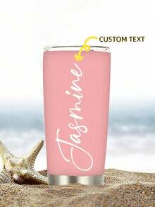 1pc Customized Text Stainless Steel Vacuum Insulated Water Bottle, Customized Cups, Metal Coffee Cups, Keeps Drink Hot Cold Easy To Clean Stylish, Adorable, Colorful Custom, Personalized, Unique Ideal Gifts For Friends, Workers, Home, Office