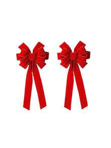 4 piezas - Funda para respaldo de silla de Papá Noel 2025, de 23.6*20 pulgadas, roja, desmontable y lavable, para la cena de solsticio de invierno, fiesta de Navidad, Año Nuevo, decoración de mesa del hogar, mejor regalo festivo, decoración navideña para el hogar, decoración de habitación