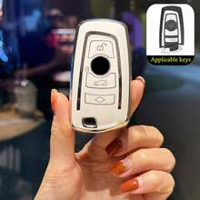 1 Pc TPU Car Key Protection Cover Fit For BMW 1 3 5 7 Series X1 X3 X4 X5 X6 F10 F20 F30 F34 F11 F15 F16 F25 F31 M3 M4 E34 Accessories - Transparent Series - View 4