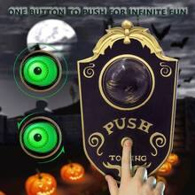 - Timbre de puerta para decoracin de Halloween, con globos oculares animados y aterradores, decoracin de Halloween con sonidos espeluznantes para nios, casa embrujada, decoracin de - verde - Ver 3