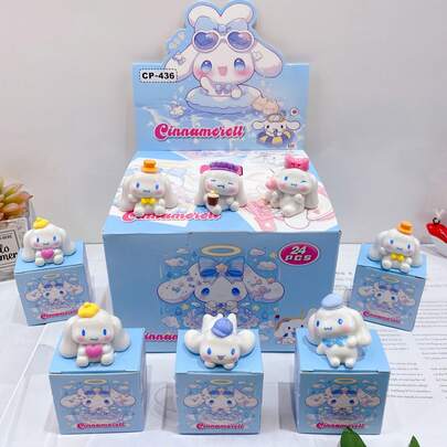 三丽鸥 Yuuki 小狗盲盒摆件 - 可爱迷人的 Yuuki 小狗摆件，精致小巧，适合家居装饰、汽车装饰或桌面摆放。这款动漫人物雕像、胸像和模型既是收藏玩具，也是送给男孩女孩的绝佳礼物。