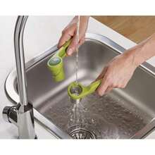 Joseph Joseph Helix Garlic Press Mincer Ergonomic Twist-Action Hand Juicer Stainless Steel, Green - 杏色 - 查看 7