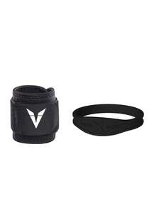 veidoorn 1pc Adjustable Wrist Strap Sports Wrist Support Brace Black Weightlifting Wristband For Men & Women Badminton Tennis Gym,Workout &Gym Essentials - Black - View 10