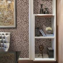 1 Roll Leopard Print Self-Adhesive Wallpaper - Waterproof, Removable Vinyl Material, Easy To Create Home Decor And Artistic Wall Transformation, Size: 15.7 In X 39.3 In / 118.1 In / 196.8 In / 393.7 In - Brown - View 5