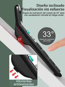 Calculadora de escritorio de 12 dígitos para oficina con pantalla LCD grande, doble alimentación solar y batería, calculadora con botones grandes empotrados para oficina, hogar y escuela .para contabilidad, finanzas, estudiantes, uso de oficina, de estilo elegante y femenino, de colores de alta gama, buen valor, útiles escolares. - Unitalla - Ver 4