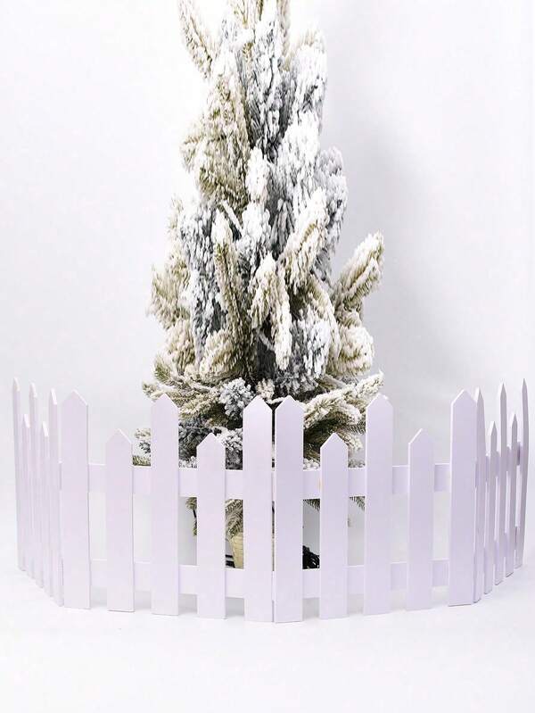Vintage Style Christmas Fence For Holiday Decor, Charming White Picket Design To Frame Your Festive Display And Create A Warm Nostalgic Atmosphere Indoors And Outdoors