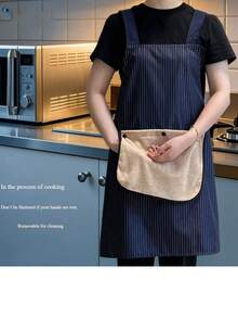 Nuevo delantal de mano borrable de gran valor, cómodo y transpirable para uso en la cocina del hogar, adecuado para comidas y hornear, ropa de trabajo resistente a las manchas. Delantal unisex, resistente al aceite, con estilo y juvenil con toalla de cintura para cocinar, adecuado para restaurantes y cocinas del hogar, utilizable en diversos entornos.