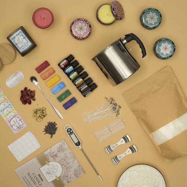 Complete Candle Making Kits For Adults Beginners, DIY Candle Making Supplies Include Soy Wax,Wax Melter,Scents,Dyes,Wicks,Wicks Sticker,Candle Tins & More-Full Candle Maker Set - Arts & Crafts Kits