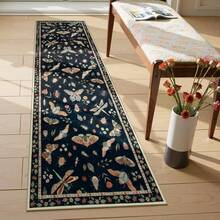 1pc 4.6'x1.6', 6'x1.8' Washable Runner Rug, Kitchen Runners For Hallways Non Slip, Soft Laundry Room Rug Long Carpet For Bathroom Bedroom Entryway - màu đen - Xem 1
