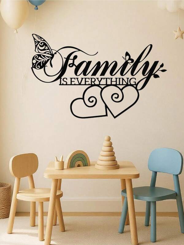 CIFbuy ارتفع جو منزلك بهذا الفن الجداري المعدني الأنيق الذي يحمل الرسالة الملهمة "العائلة هي كل شيء". قطعة ديكور متعددة الاستخدامات مثالية لغرف المعيشة والنوم، تضيف لمسة من الإلهام القلبي إلى أي مساحة، مناسبة لديكور المنزل الحديث، ديكور المنزل، ديكور الغرفة، ديكور غرفة النوم، ديكور الحمام