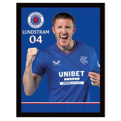 Rangers FC Lundstram  Paper Print (Royal Blue/Red/White) - 100% Mixed - (PM8140)