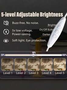 Adjustable Neon Light, USB Powered, Button Control, Suitable For Wall Decor, Party, Halloween, Thanksgiving, Christmas, Bedroom, Women, Wedding, Birthday, Game Room And More - Baby Pink - View 8