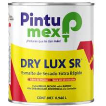 Pintumex Dry Lux esmalte base aceite secado rapido 1 litro blanco brillante pintura esmalte al aceite Dry Lux Pintumex acabado blanco brillante secado rapido alta cubricion resistente lavable ideal para puertas muebles marcos proyectos decoracion interior y restauracion - Blanco - Ver 1