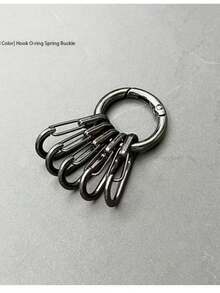 1pc Metal Keychain, Niche Universal Key Organizer, Quick Release Classic Carabiner, Multi-Color Open Hook, Micro Spring Clip, Suitable For Backpack, 5 Hanging Hooks Per Keychain, Small Multi-Purpose Carabiner, For Indoor And Outdoor Use