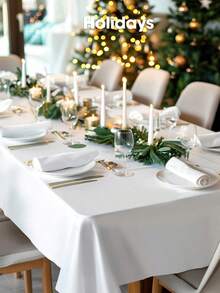 Rektangulär duk, högkvalitativ duk, engångsfestduk, vattentät PE-plastduk enfärgad födelsedags- och dessertduk, tvättbart tyg, handgjord rektangulär duk, lämplig för bröllop, camping, fest, bankett - Multifärgad - Visa 3