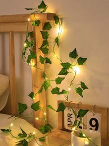 1pc 20/40/60 LED 2m/4m/6m Battery Operated Copper Wire Vine Lights, Fairy Lights For Home Decor, Party, Wedding, Bedroom, Living Room, Camping - Yellow - View 11