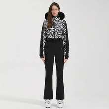 One-Piece Ski Suit For Women, Snowboard Overalls, Windproof And Waterproof, Breathable Clothing, Thickening, Skiing Suit, Winter - 顏色 13 - 查看 8