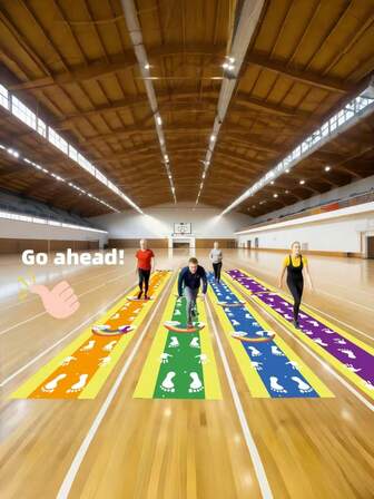 A Hands-And-Feet Game Mat With Clear Printing, Portability, Wear Resistance, Fine Workmanship, And Easy Maintenance. It Is Suitable For Outdoor Activities, Competitive Entertainment, And Serves As An Excellent Prop For Recreational Activities.