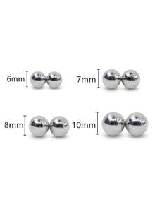 1对女士夹式假乳环，精致银色仿乳环，无需穿孔 - Silvery - 查看 8