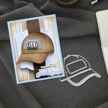 Creative Hat Metal Cutting Dies, DIY Scrapbooking Album And Embossing Stencil, Greeting Card Making Tool, Card Paper Cutting Crafts ,Gift Card Making Template Die Cuts - Silver - View 1