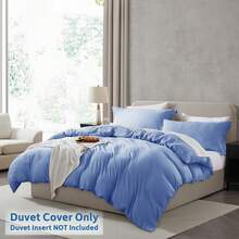 Soft Prewashed California King Duvet Cover Set, 3 Piece, Zipper Closure, 104x98 Inches Duvet Cover And 2 Pillow Shams - No Comforter,  In 2025 - 平靜藍(無被子) - 查看 2