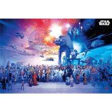 Star Wars Universe Poster (Blue/Red) - 100% Mixed - (TA7649) - Blue - View 1