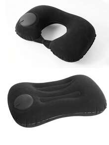 Almohada de siesta portátil para viajes, almohada de apoyo lumbar, almohada de cuello de rebote lento, accesorio para el descanso en la oficina, almohada cervical para viajes en avión, desmontable y lavable a máquina, con bolsa de almacenamiento, artículos esenciales de viaje para el apoyo cervical, accesorios de viaje, vacaciones, verano, regreso a la escuela