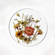 4pcs 2D Flat Acrylic Coasters Colorful Printed Coaster Wildflower Art Design Ideal For Wedding Birthday Christmas Mother's Day Gift Suitable For Table Restaurant Bar Home Decoration Year Round