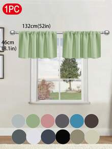 1 件纯色遮光短窗帘适用于房车、双层床和小窗户 - 100% 涤纶现代窗帘，适用于客厅、咖啡厅、厨房装饰 - 彩色 - 查看 40