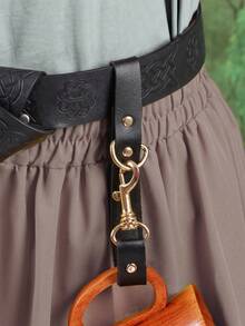 1 Peça Suporte de Caneca de Couro Sintético para Cinto, para Pendurar Bolsas, Canecas, Bainha e Tudo Laços de Ferramentas Renascença Larp Festivais Ao Ar Livre Traje de Papai Noel Cosplay Fantasias em Festas (Sem Caneca)