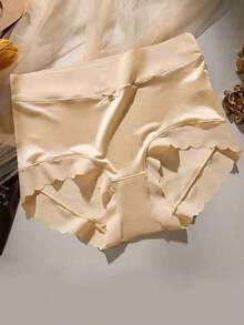 5 piezas de bragas de seda de mora de cintura media con volantes y sin marcas que levantan las caderas para mujeres - Multicolor - Ver 8